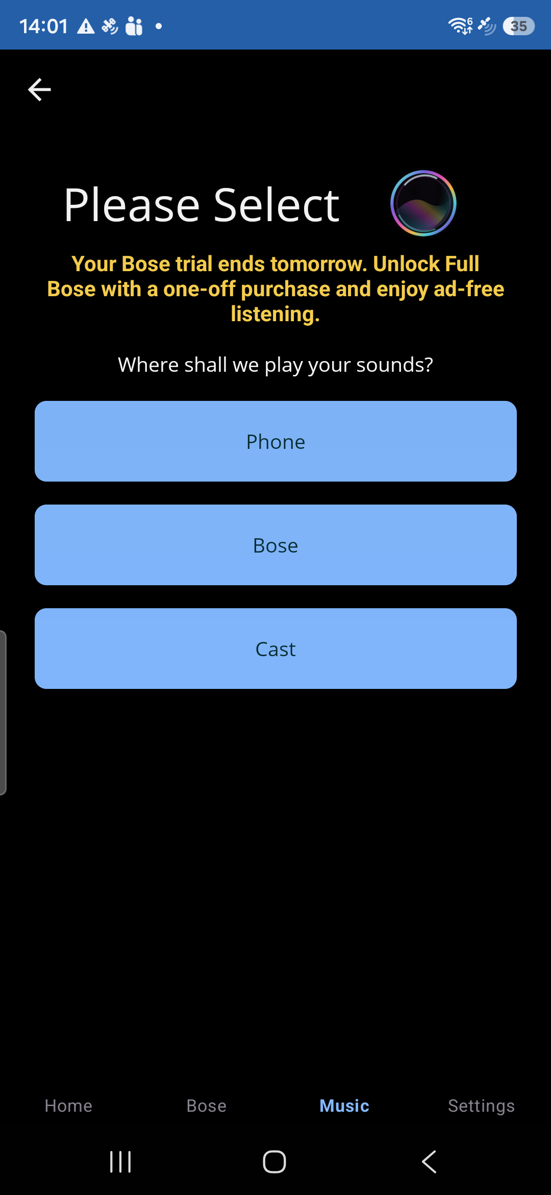 TouchMe Sounds app: Where shall we play your sounds?